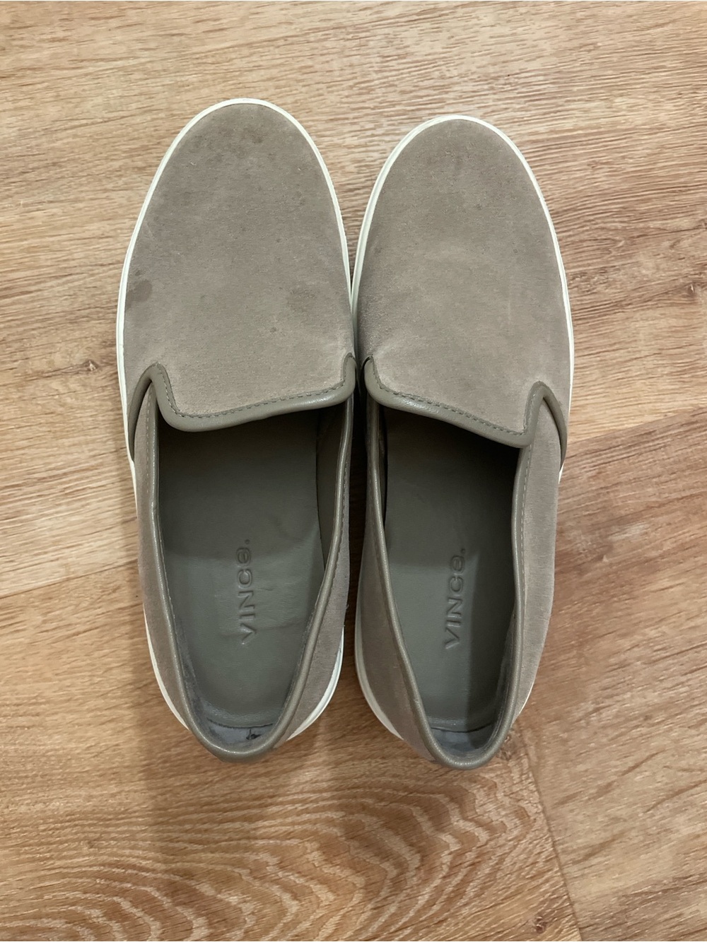 Vince Grey Suede Slip-On Sneakers Size 6